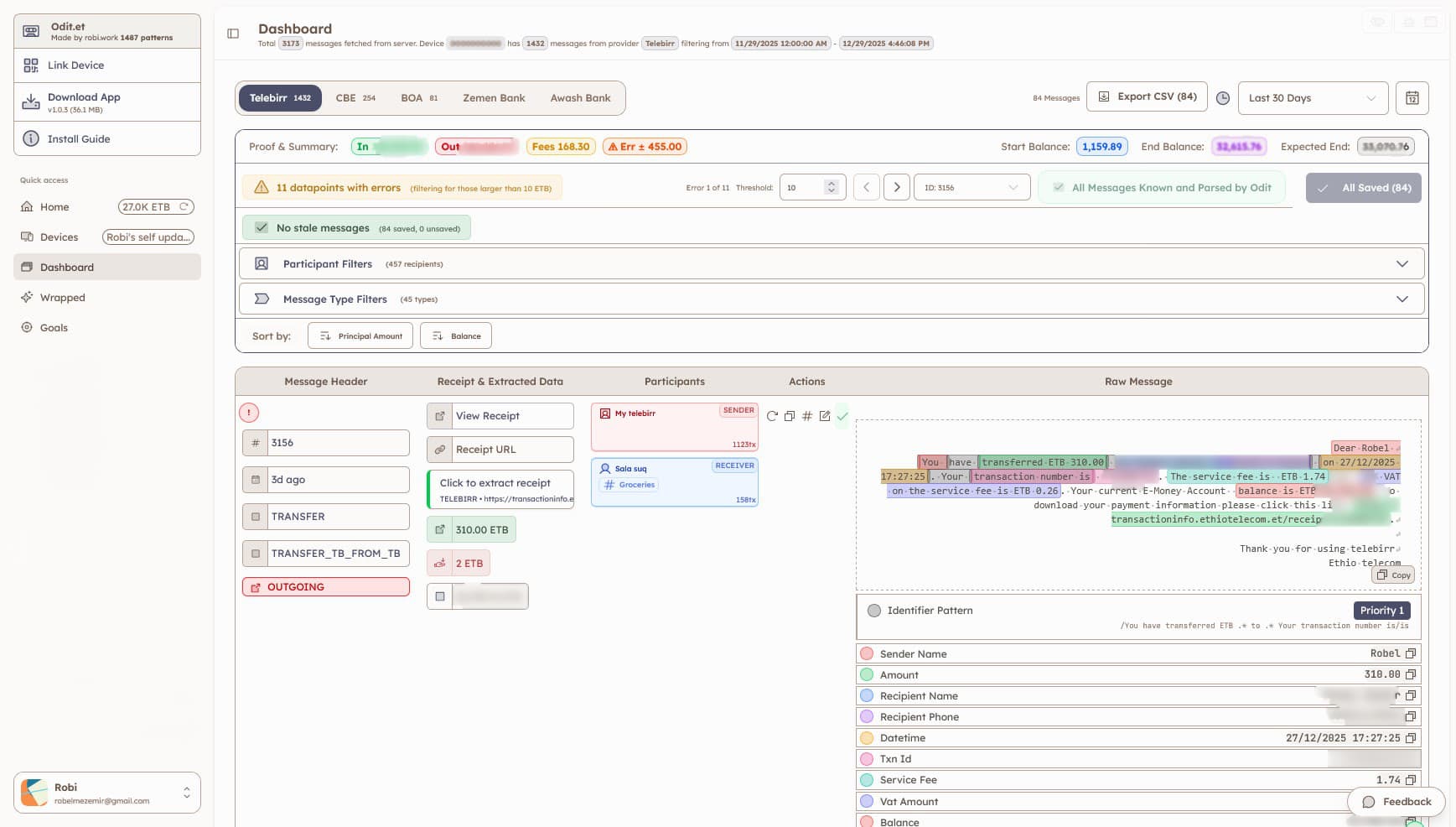 Odit Dashboard Demo